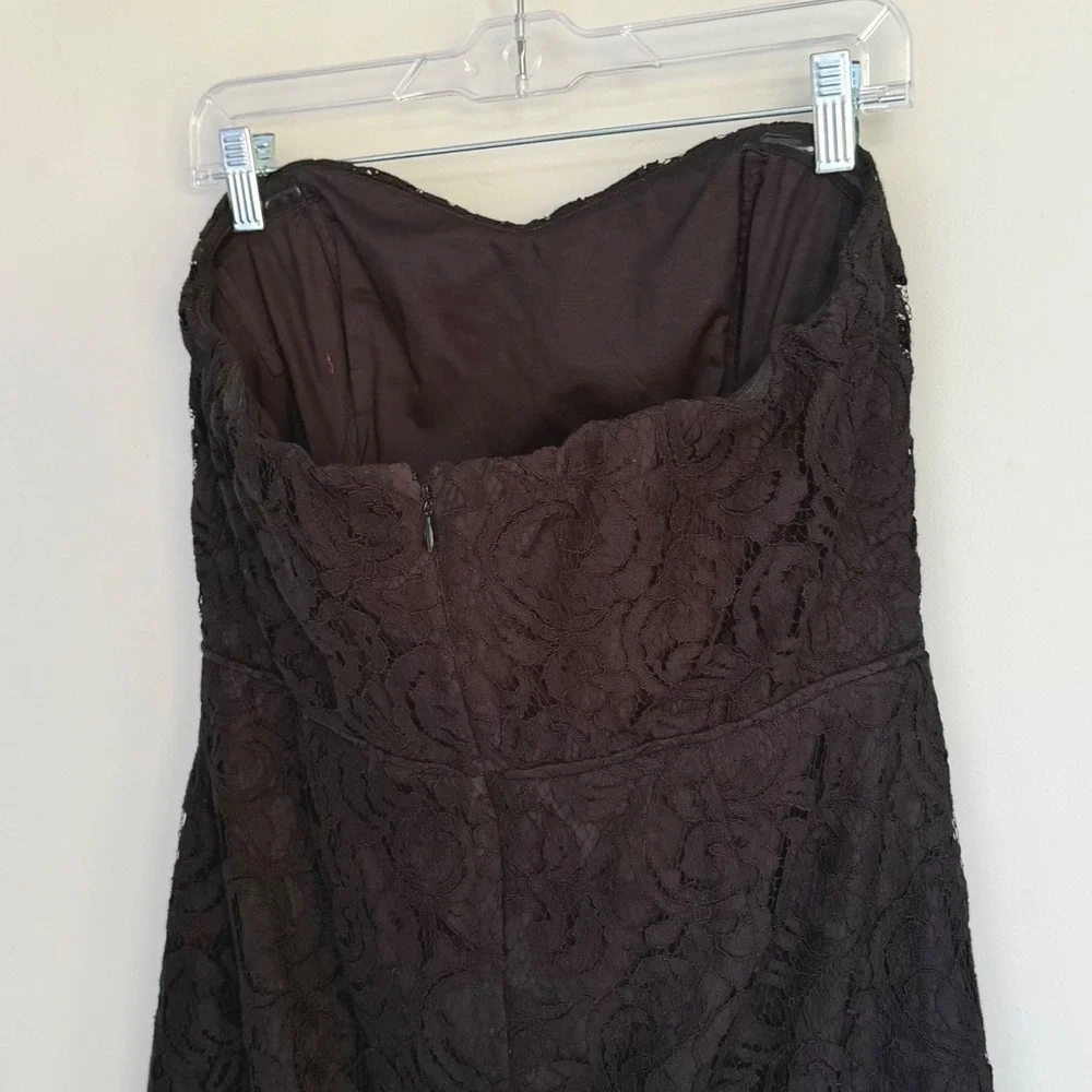 J. Crew Strapless Lace Dress Black LBD Classic Party Cocktail Size 10
